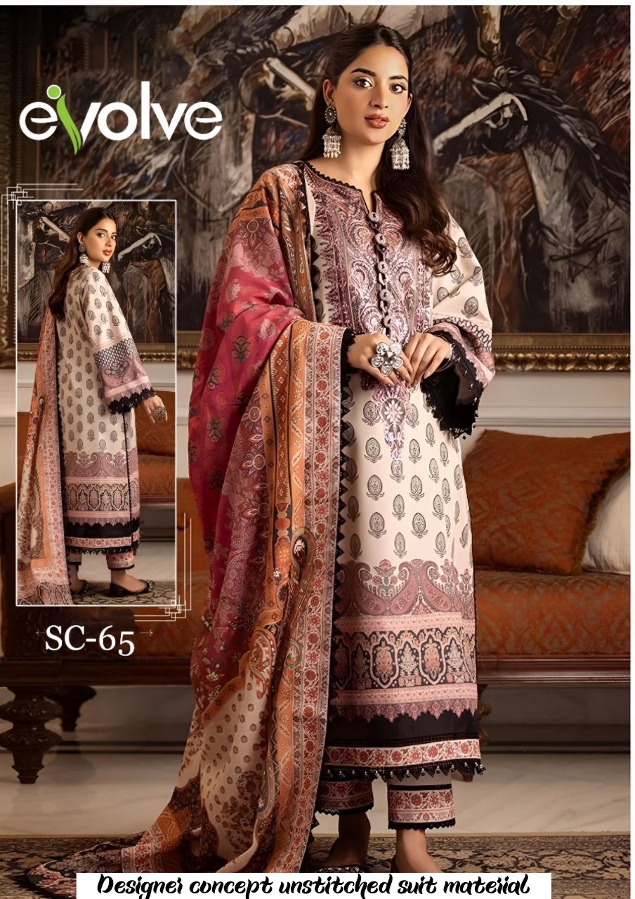 DESIGNER FABRIC FOR LADIES SUIT WITH DUPATTA AND PANTS (SC-65)